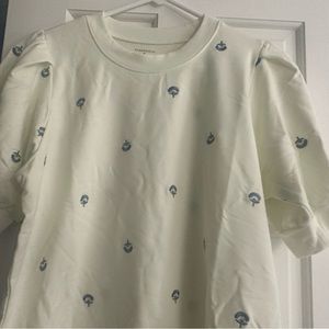 Summersalt Short sleeve embroidered sweatshirt